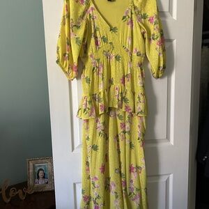 Taylor Yellow Floral Dress